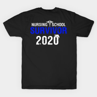 Nurse 2020 Nursing School Survivor Funny Graduation T-Shirt